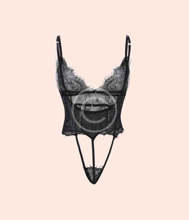 Sheer lace bodysuit